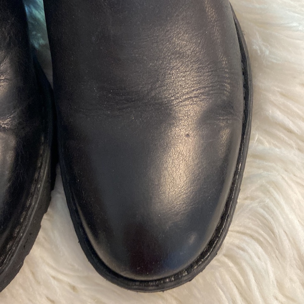 BORN Black Leather Men's Boots size 10 leather upper BNWOT color black - Picture 8 of 16